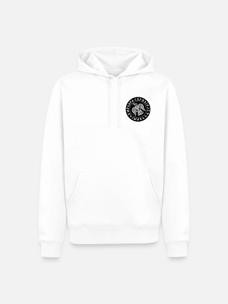Odins Rabensiegel: Runen - Männer Premium Bio Hoodie - Weiß