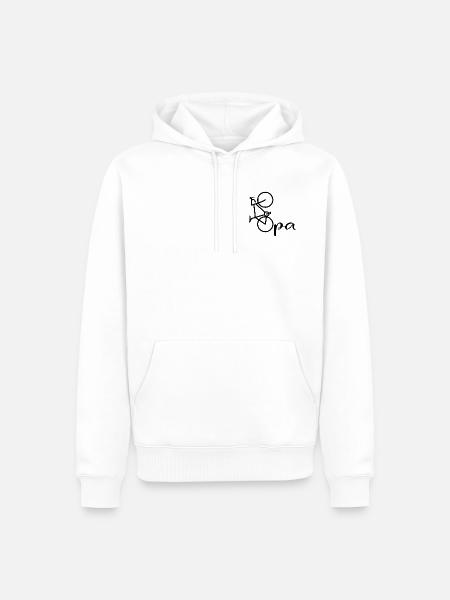 Opa Radfahrer Fahrrad - Männer Premium Bio Hoodie - Weiß