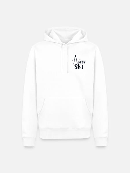 Liebe Après-Ski - Männer Premium Bio Hoodie - Weiß