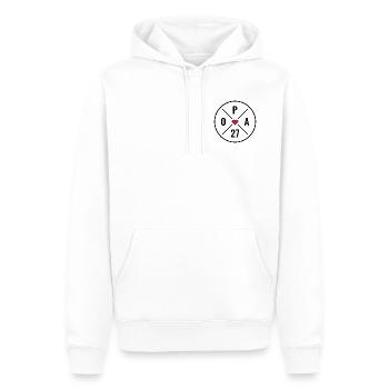 Grand-père 2027 - Sweat à capuche Premium bio Homme - blanc - Devant - Nico (187cm)