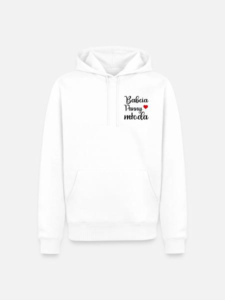 Polnische Großmutter, Braut - Männer Premium Bio Hoodie - Weiß