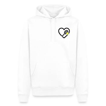 Tennis Herz Schläger Ball Sport Leidenschaft - Männer Premium Bio Hoodie - Weiß - Vorne - Nico (187cm)