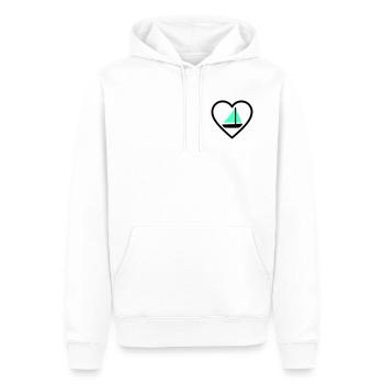 Cuore Vela – Passione Navigazione - Männer Premium Bio Hoodie - Weiß - Vorne - Nico (187cm)