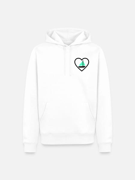 Cuore Vela – Passione Navigazione - Men’s Premium Organic Hoodie - white