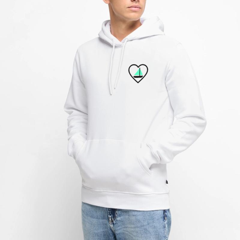 Cuore Vela – Passione Navigazione Sweat à capuche Premium bio Homme