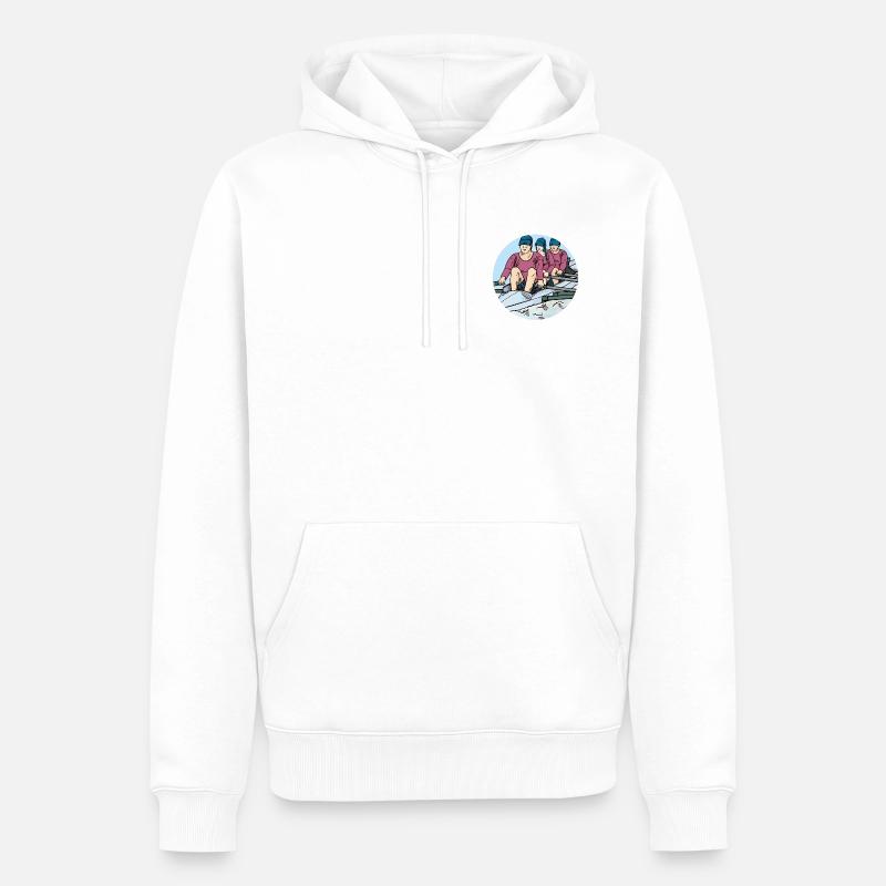 Équipe d'aviron de sport - Sweat à capuche Premium bio Homme - blanc