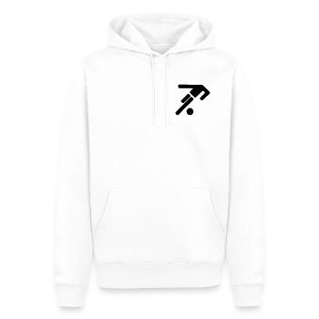 Soccer Logo Headless - Sweat à capuche Premium bio Homme - blanc - Devant - Nico (187cm)
