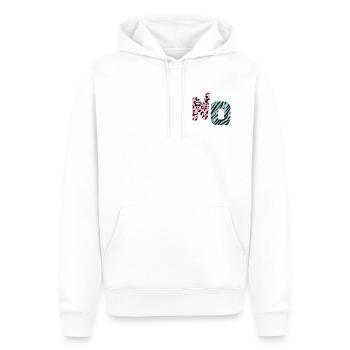 NO - Männer Premium Bio Hoodie - Weiß - Vorne - Nico (187cm)