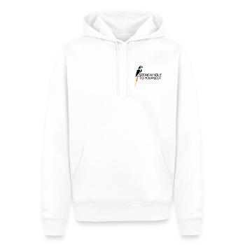 Parrot - Speak kindly to yourself - Männer Premium Bio Hoodie - Weiß - Vorne - Nico (187cm)