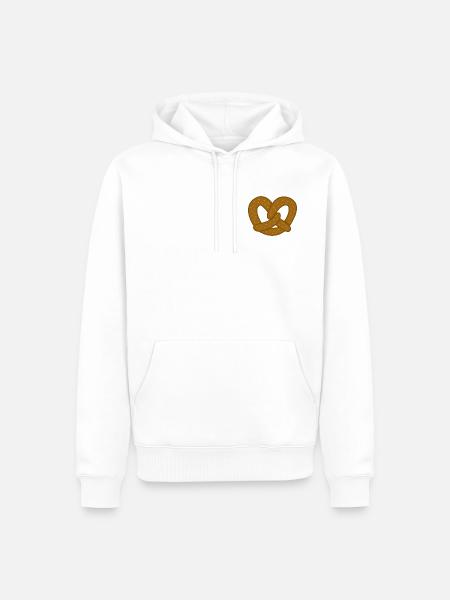 Eine gesalzene Brezn - Männer Premium Bio Hoodie - Weiß