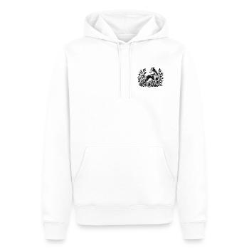 Galgo Stencil Art - Sweat à capuche Premium bio Homme - blanc - Devant - Nico (187cm)