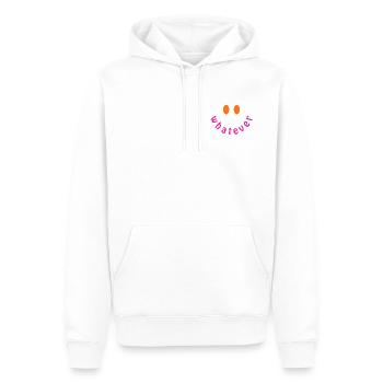 Whatever Smile - Design drôle de déclaration Y2K - Sweat à capuche Premium bio Homme - blanc - Devant - Nico (187cm)