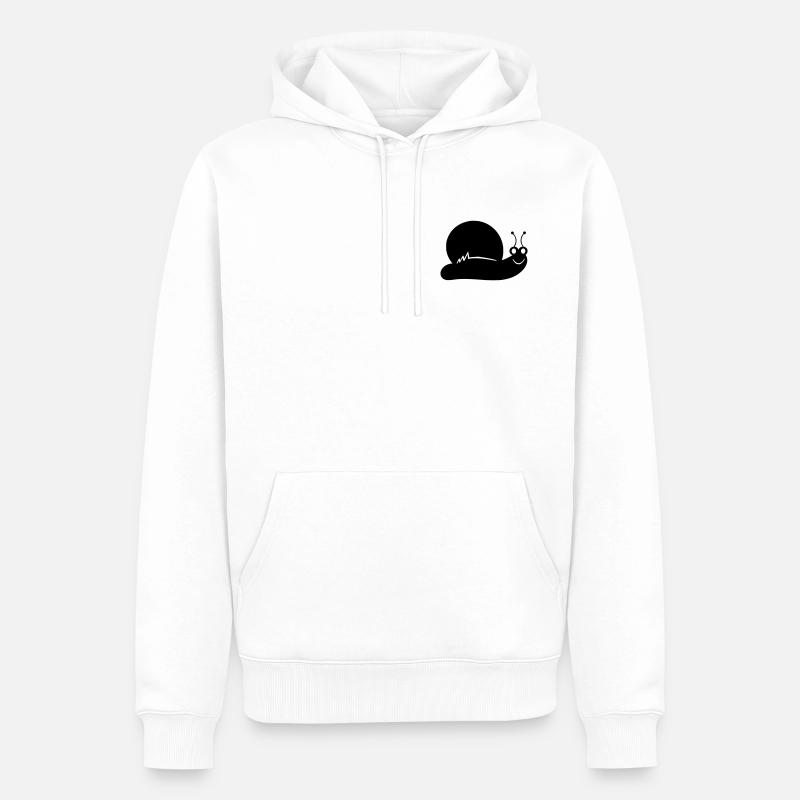 Gastéropode - Sweat à capuche Premium bio Homme - blanc