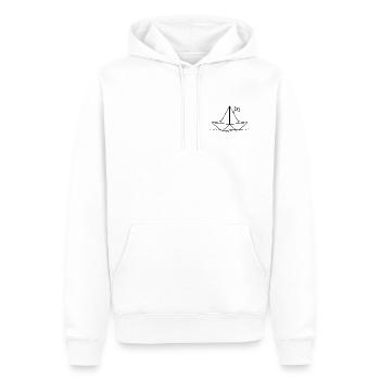 Papierboot Papierschiff - Männer Premium Bio Hoodie - Weiß - Vorne - Nico (187cm)