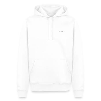 Do The Work Minimalist Tee - Men’s Premium Organic Hoodie - white - Front - Nico (187cm)