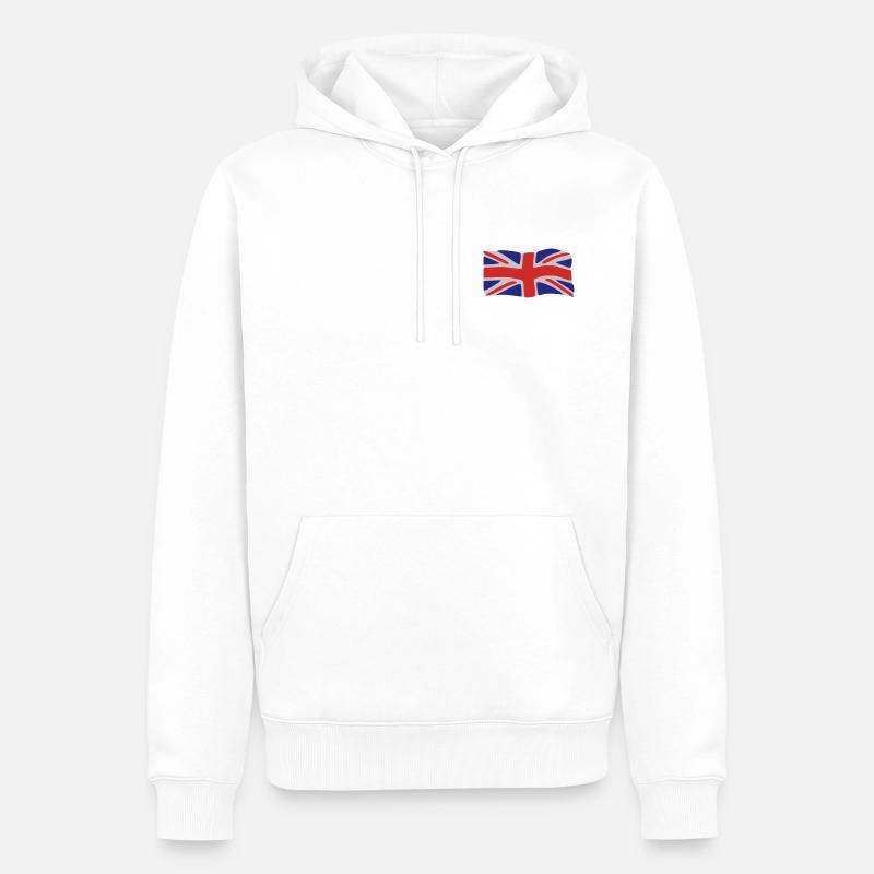 Flagge Großbritannien - Männer Premium Bio Hoodie - Weiß
