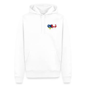 Curacao_Kanada_Flagge_Herz_used - Men’s Premium Organic Hoodie - white - Front - Nico (187cm)