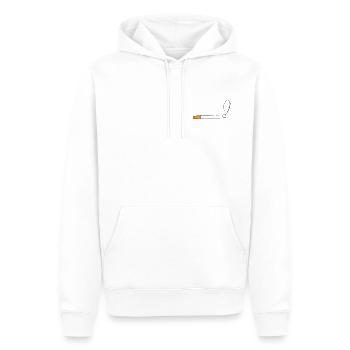 Zigarette - Männer Premium Bio Hoodie - Weiß - Vorne - Nico (187cm)