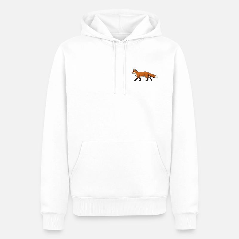 Fuchs - Männer Premium Bio Hoodie - Weiß