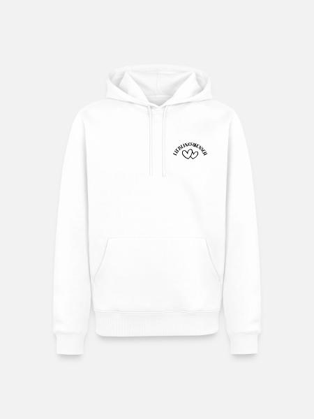 Lieblingsmensch für Sie und Ihn - Männer Premium Bio Hoodie - Weiß