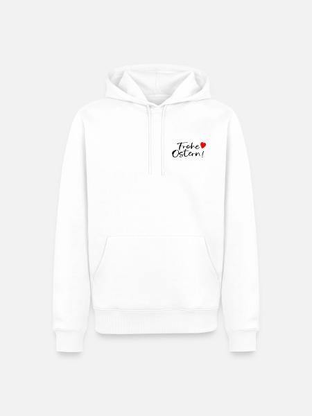 FROHE OSTERN WÜNSCHEN - Männer Premium Bio Hoodie - Weiß