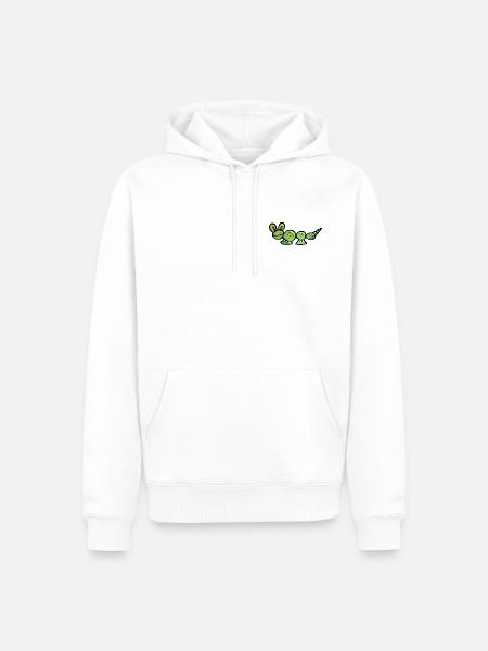 Chenille folle de Mars - Sweat à capuche Premium bio Homme - blanc