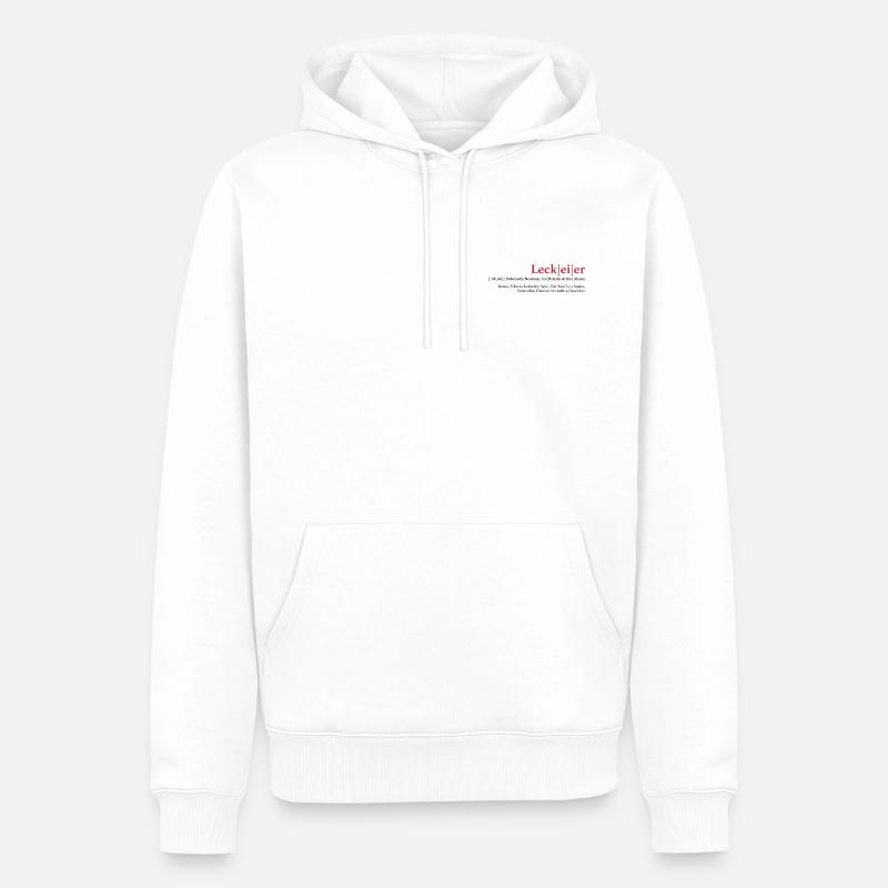 Leck Eier - Männer Premium Bio Hoodie - Weiß