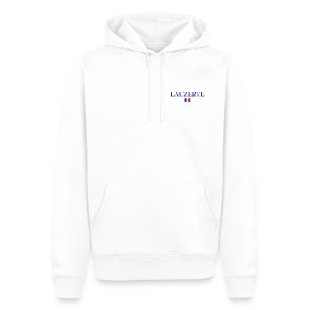 LAUZERTE-Conception du drapeau français. - Sweat à capuche Premium bio Homme - blanc - Devant - Nico (187cm)
