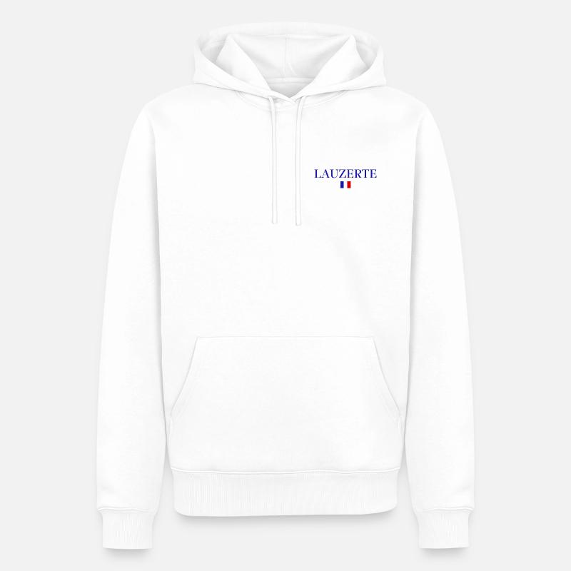 LAUZERTE-Conception du drapeau français. - Sweat à capuche Premium bio Homme - blanc