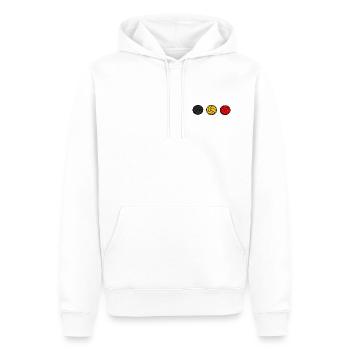 Belgischer Volleyball - Männer Premium Bio Hoodie - Weiß - Vorne - Nico (187cm)