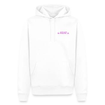 Inner work is politicsl - neon - Men’s Premium Organic Hoodie - white - Front - Nico (187cm)