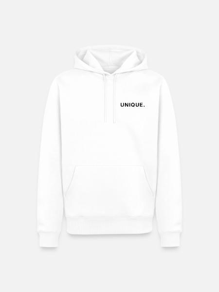 Unique - Soyez vous-même - Sweat à capuche Premium bio Homme - blanc