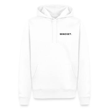 Mindset - Mental de Gagnant - Sweat à capuche Premium bio Homme - blanc - Devant - Nico (187cm)