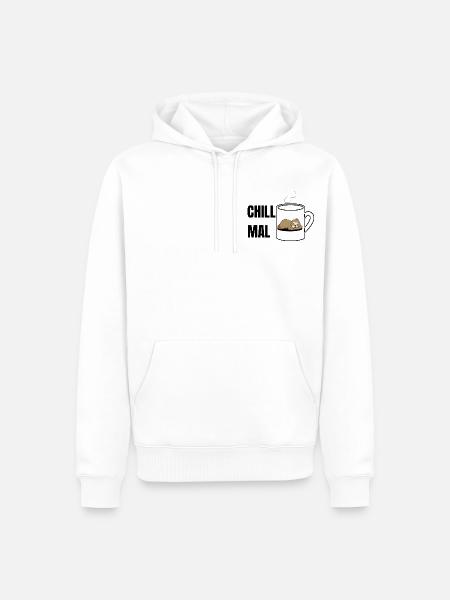 Chill mal - Männer Premium Bio Hoodie - Weiß