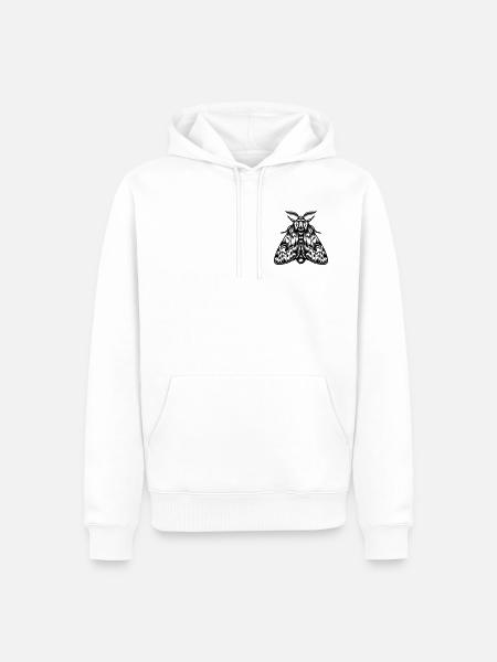 Goth Motte - Männer Premium Bio Hoodie - Weiß