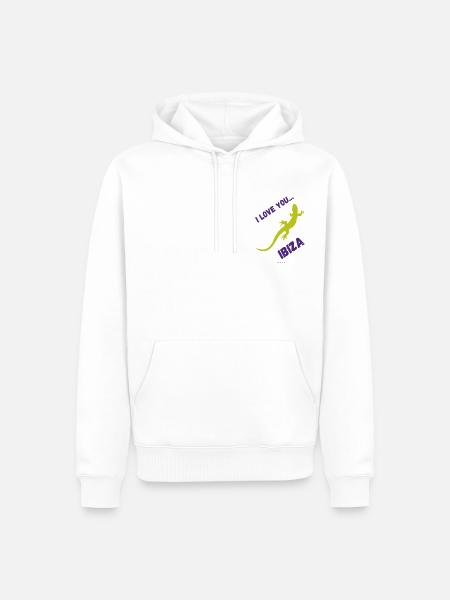 Ibiza Gecko - Männer Premium Bio Hoodie - Weiß