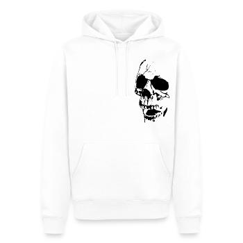 Black Skull Outlaw Streetwear - Sweat à capuche Premium bio Homme - blanc - Devant - Nico (187cm)