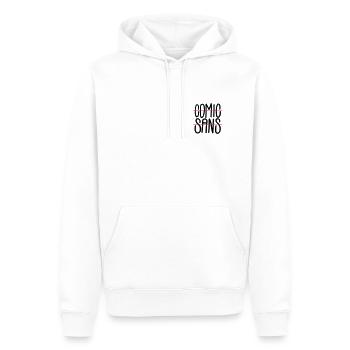 Comic Sans - Sweat à capuche Premium bio Homme - blanc - Devant - Nico (187cm)
