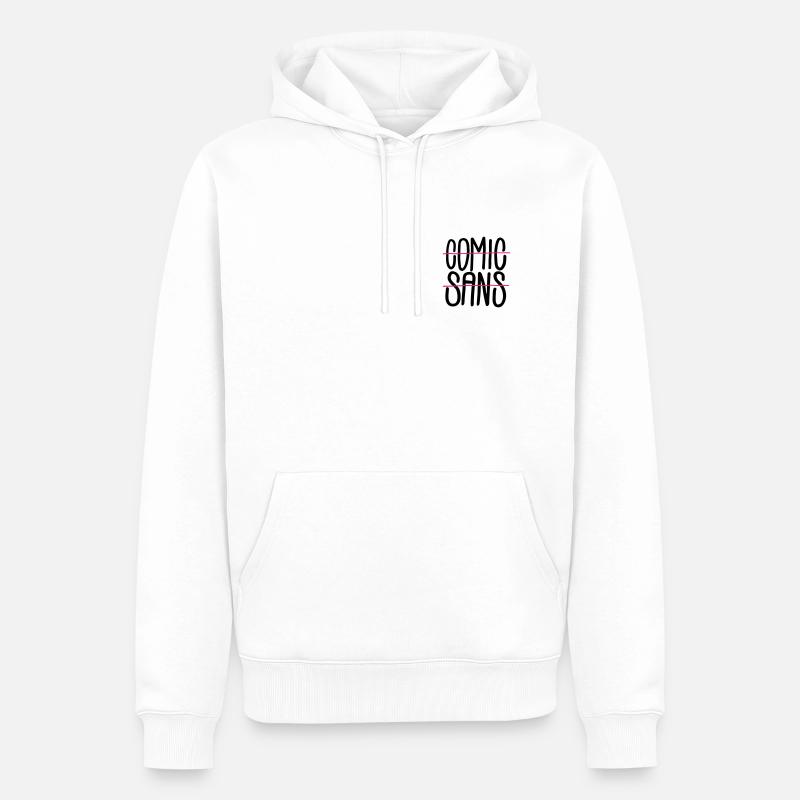 Comic Sans - Männer Premium Bio Hoodie - Weiß