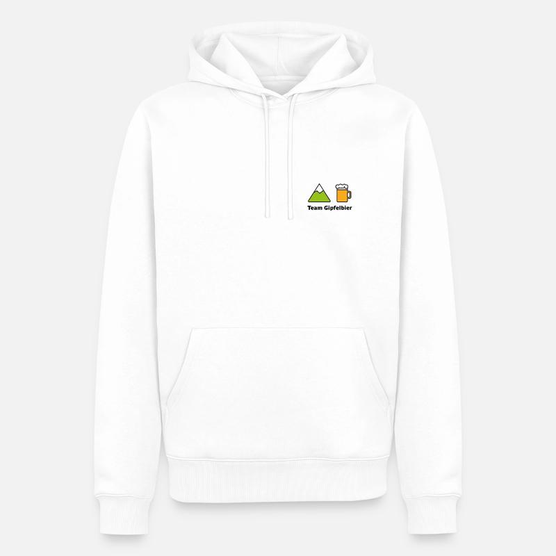 Gipfelbier - Männer Premium Bio Hoodie - Weiß