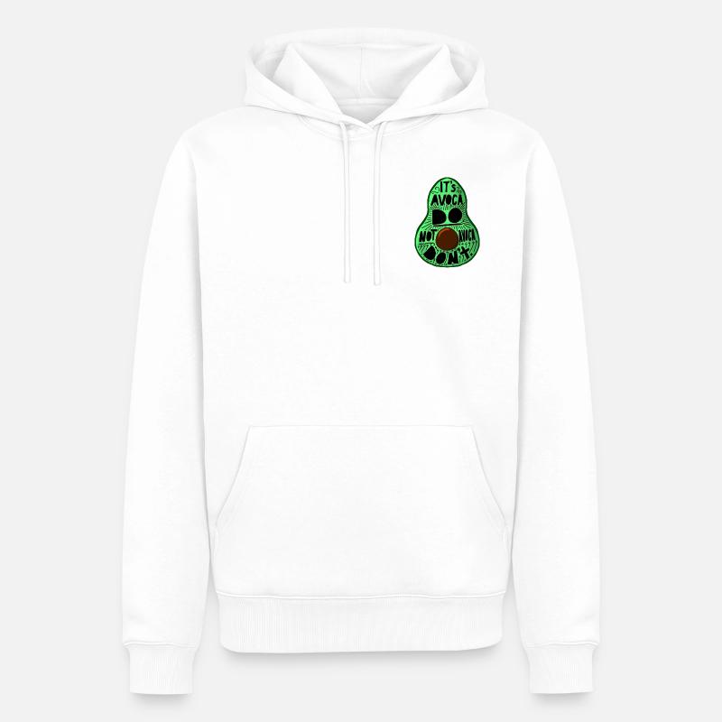 Son AvocaDo, pas AvocaDon´t - Sweat à capuche Premium bio Homme - blanc
