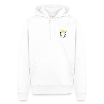 Poche pleine de soleil - Sweat à capuche Premium bio Homme - blanc - Devant - Nico (187cm)