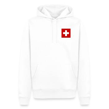 SCHWEIZ SWISS SWITZERLAND EUROPA SPORT FAN - Männer Premium Bio Hoodie - Weiß - Vorne - Nico (187cm)