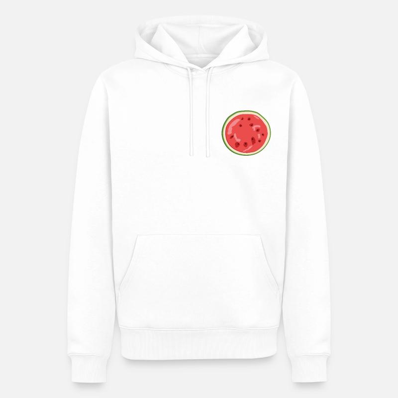 Früchtchen - Wassermelone - Männer Premium Bio Hoodie - Weiß