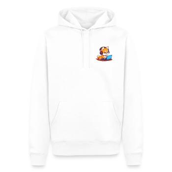Shiba Inu Gamer | Pixel Art Style | Nerd - Men’s Premium Organic Hoodie - white - Front - Nico (187cm)