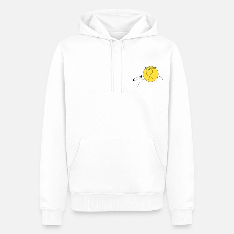 Mec chanceux - Sweat à capuche Premium bio Homme - blanc