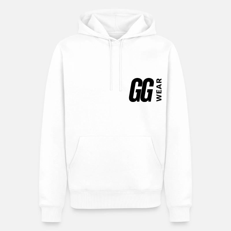 Vertical Edge - Sweat à capuche Premium bio Homme - blanc