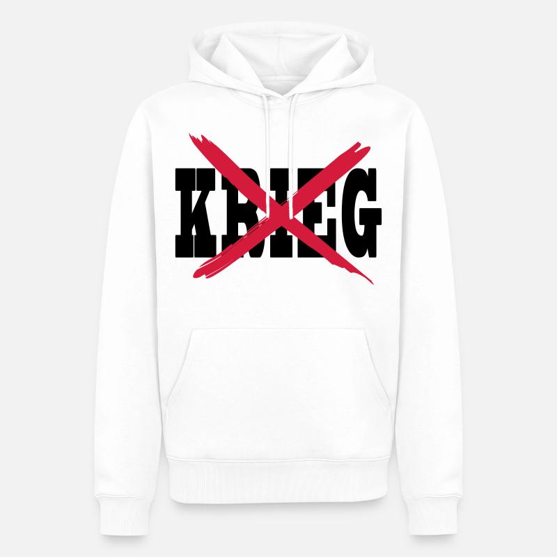 Gegen Krieg Antikrieg Peace - Männer Premium Bio Hoodie - Weiß
