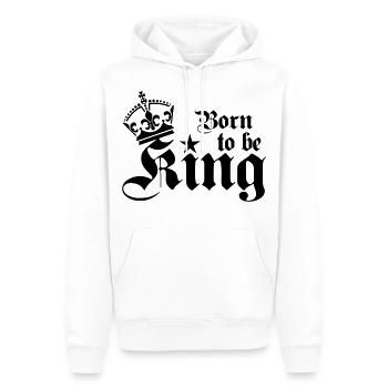 21 Born to be King 1c - Männer Premium Bio Hoodie - Weiß - Vorne - Nico (187cm)