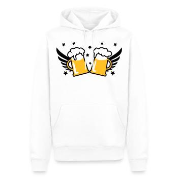 2 Mass Bier Bierkruege Flügel 3c Prost - Männer Premium Bio Hoodie - Weiß - Vorne - Nico (187cm)